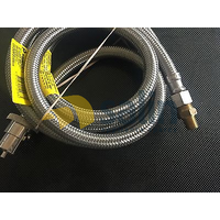LPG Natural Gas S.S Braided Hose 3/8" F BSP x Bayonet & 3/8 x 1/4 BSP 3m