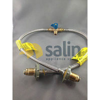 NEW CARAVAN LPG GAS CYLINDER KIT 2 X PIGTAIL & 3 WAY CONNECTOR WITH VALVE