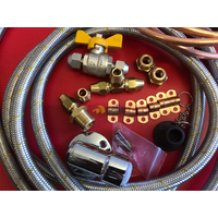 Caravan LPG Bayonet Install Kit 4m Camper Weber Q Baby Q Retrofit 3/8 COPPER