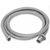 BROMIC 10HZS3000 3M S.STEEL BRAIDED GAS HOSE 3/8 BSP BAYONET COUPLING NAT/LPG