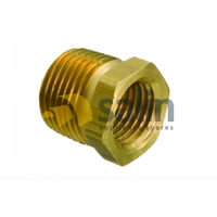 LPG BRASS REDUCING BUSH BSP FITTING | 3/8 MBSP X 1/4FBSP P/N 24-0604