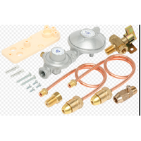 DUAL LPG CYLINDER 2 STAGE REGULATOR MANUAL TAP 160 MJ/HR 3.2KG/HR 6060535