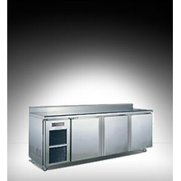 STAINLESS STEEL BENCH 3 DOORS FRIDGE AND FREEZER COMPO 910 x 2055x 750mmHWD