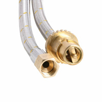 Brand New 2m Long Stainless Steel Braided Natural Gas hose 3/8 BSP x Bayonet