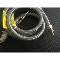 LPG Natural Gas S.S Braided Hose 3/8" F BSP x Bayonet & 3/8 x 1/4 BSP