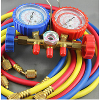 AIR CONDITIONING MANIFOLD GAUGE R410 WITH 72" 1.8M LONG CHARGING HOSE SET
