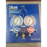 DUAL MANIFOLD GAUGE R32 R410A R134a VMG-2-R32-B-03 ANTI-COLLISION