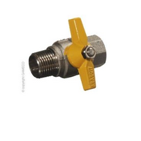 LPG BBQ BALL VALVE 3/8 BSP MALE x 3/8 BSP FEMALE BUTTERFLY HANDLE G52MF06