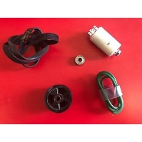 ELECTROLUX DRYER REPAIR KIT DRUM & FAN BELT, BEARING CAPACITOR 7UF IDLER PULLEY