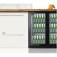 2 Door Hinged Under Bench Cooler Mini Bar Fridge Back Bar Cooler Display Fridge