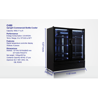 Husky Igloo C480 Upright Commercial Bottle Display Cooler Showcase