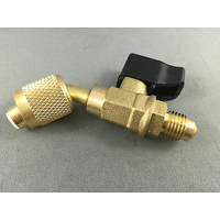 2 X R410a Ball Valve Adapter 1/4" male - 5/16 Female Swivel AIR CONDITIONER