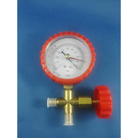 ANALOGUE CHEMISTRY LAB VACUUM GAUGE 3 INCH DIAMETER + VALVE 10micron