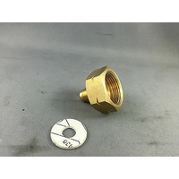 5/16" FLARE to 3/4" FLARE BRASS CYLINDER LHT ADAPTER R290 R600 R32 REFRIGERANTS