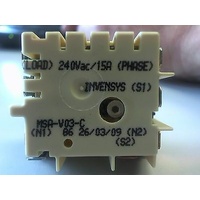 HOTPLATE GRILL INFINITE CONTROL SWITCH ENERGY REGULATOR MSA-V03-C PHASE LOAD S1