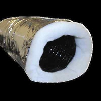R 0.6 18" DUCT / 450mm 6 metre long FLEXIBLE INSULATED FAN DUCT DUCTING FLEX