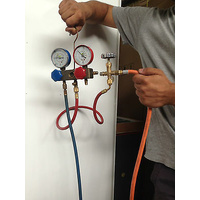 PROPANE LPG TANK GAS ADAPTER HOSE FOR REFRIGERATION A/C ORANGE HOSE ONLY