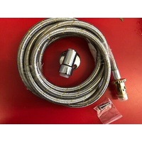 3M SS BRAIDED GAS HOSE 3/8" BSP X BAYONET COUPLING FLOOR SOCKET