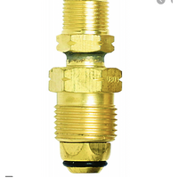 POL LPG CYLINDER ADAPTOR TO 3/8" BSP LH THREAD STRAIGHT POL TO 3/8" LH THREAD