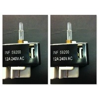 2 x CHEF HEAT CONTROL SWITCH INF 592 00 ER ERB ERB-A ERB-H ERBHK ERB-I ERLAFCH
