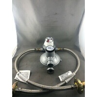 BRAND NEW LPG REGULATOR KIT TWIN STAGE 400MJ SUIT CARAVAN HOME USE ITALY MADE