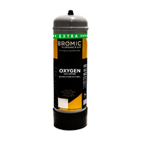 1x Disposable Gas Bottle PURE OXYGEN 2.2 litre Bottle - Oxy LPG Acet 1811322