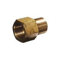 CARAVAN RV HOME SHOP LPG BBQ BRASS ADAPTER FEMALE POL x 3/8 " NPT FEMALE