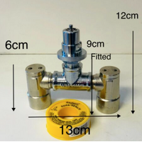 Single to Dual Gas Bayonet Double Adapter Caravans, Motorhomes, Campers, Boats