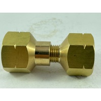 LPG CARAVAN Brass Female POL/BBQ Adapter Joiner to Female POL/BBQ Ferrule