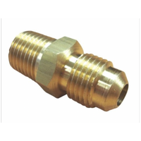 CARAVAN LPG BBQ 1/4 SAE male flare union tapered to 1/4 BSPT male adaptor