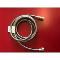 Brand New 10mm Stainless Steel Braided Gas hose 3/8 BSPF x Male Bayonet 3 METER