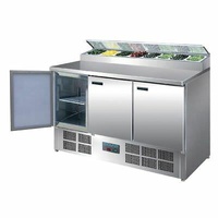 POLAR SALADETTE PIZZA BAR PREP BENCH FRIDGE 3 DOORS 7 TRAYS 1360mm G605-A