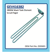 FAGOR  DISHWASHER WASH TANK ELEMENT 2800W GEV416382 Z203601
