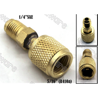 AIR CONDITIONER R410a 5/16" to 1/4" SAE for Gauge & Vacuum Pump Adaptor