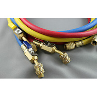 REFRIGERATION 1.5m 60" X 1/4" BALL VALVE SAE CHARGING HOSE SET R134 R22 R404
