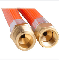 LPG NATURAL GAS HOSE 6mm PVC 5/16'' SAE FF x 3/8'' BSP M 6HJR1800 1800mm