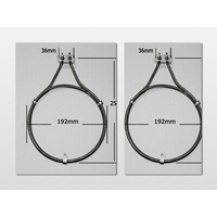 2 x Fisher & Paykel Oven Fan Forced Element BI602E BI602ED BI602MASE BI602X