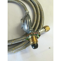 POL LPG 3m S Steel Gas Hose Gas Bottle Cylinder to Joolca Water Heater 3/8 SAE