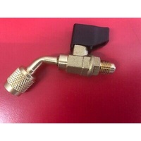 R22 Ball Valve Adapter 1/4" male - 1/4" Female Swivel Manifold Refrigeration