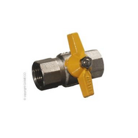 CARAVAN RV LPG BBQ BALL VALVE 3/8 FEMALE x 3/8 FEMALE BUTTERFLY HANDLE G52FF06