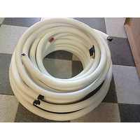 AIR CONDITIONER TUBE 1/4" 5/8" INSULATED COPPER PIPE TWIN PAIR 10M R410A R32