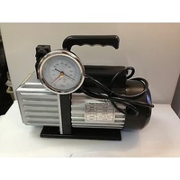 2 STAGE 4.5CFM REFRIGERATION VACUUM PUMP 3"GAUGE SELONOID VALVE 2DS245S