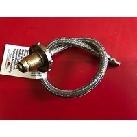 LPG Braided Gas Hose Pigtail For Caravan Hand Wheel POL 1/4 Inverted 450mm