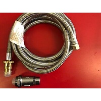 3M SS BRAIDED GAS HOSE 3/8" BSP X BAYONET COUPLING WALL SOCKET