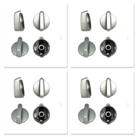 4 x Genuine Westinghouse 795 Gas Cooktop SILVER Control Knob GHP795S 943253587