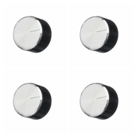 BOSCH Cooker Oven Hob Silver Black 4 x Knob Switch Button PKE645C14A/02 PKE645C1