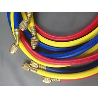 FRIDGE SERVICE MANIFOLD GAUGE HOSE SET FOR R134A , R404, R22, R12 GAS