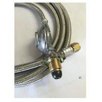 1 LPG Tank Cylinder Regulator With Pol Connection x 3/8 SAE 3 meter long Hose