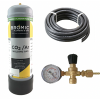 Disposable Gas Bottle - ARGON / CO2 - 2.2 Litre - Combo Kit - MIG - TIG