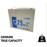 CARAVAN RV SOLAR 12v 75Ah AGM Deep Cycle Battery Genuine 20 kg Maintenance Free
